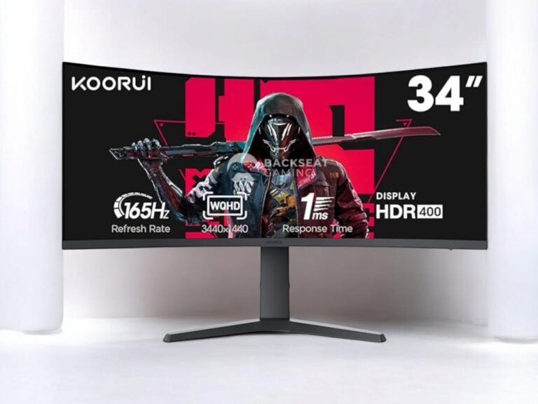 KOORUI 34-Inch Gaming Monitor at 3440x1440, 165Hz